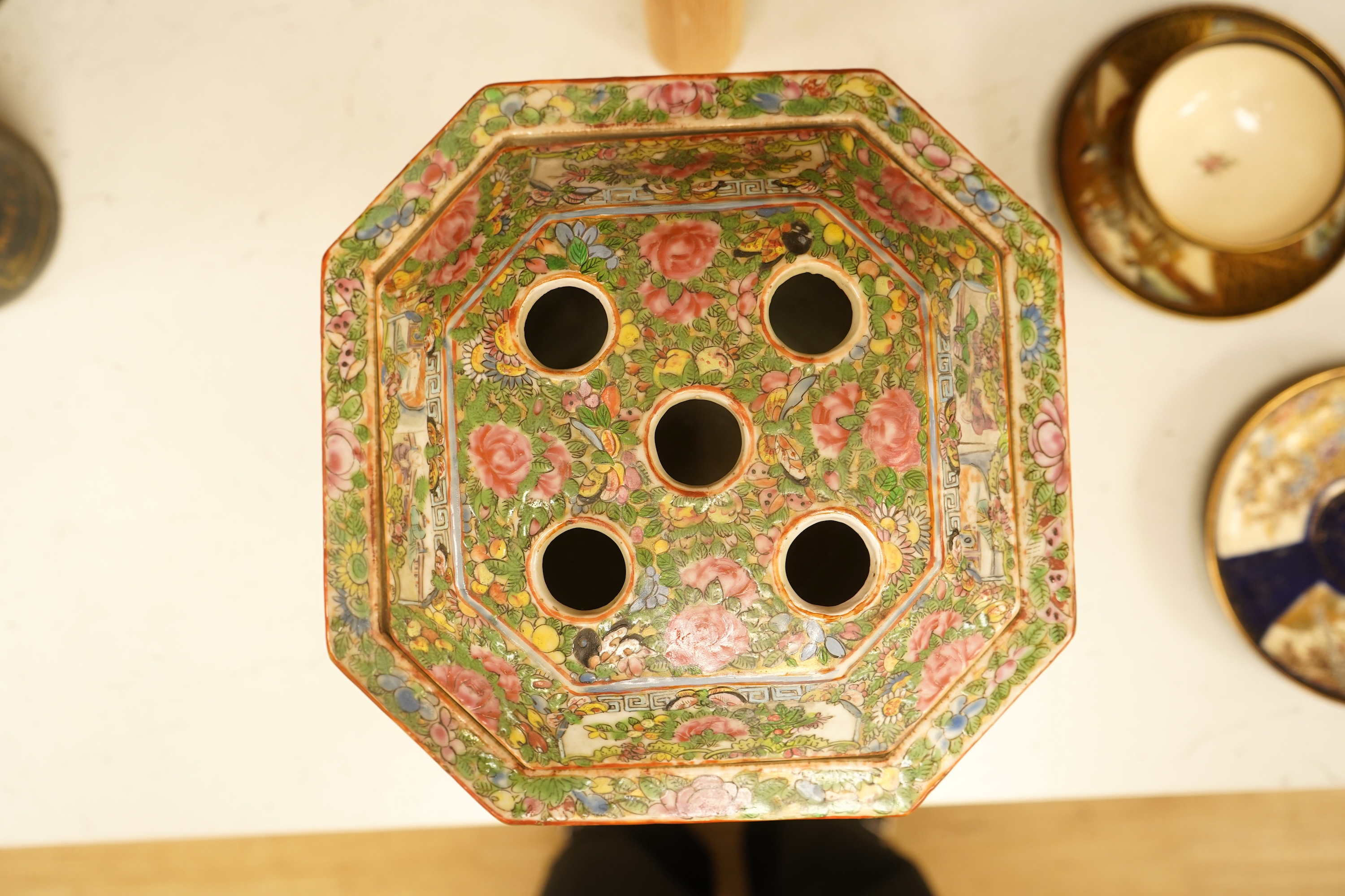 A 19th century Chinese famille rose bough pot, 24cm
